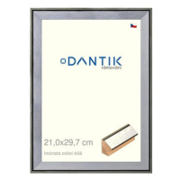 DANTIK rámeček 21 × 29,7, INCLINATA colori Bílý sklo čiré