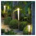 Les Jardins Solární svítilna Tecka LED se senzorem, 120 cm, teakové dřevo