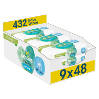 PAMPERS Harmonie aqua dětské vlhčené ubrousky 9 x 48 ks