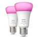 LED žárovka E27 Philips Hue 2ks 9W (75W) White and Color Ambiance (2000-6500K/RGB) stmívatelná