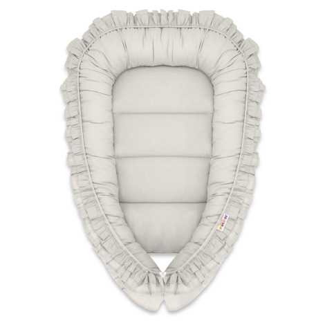 Baby Nellys Bavlněné oboustranné hnízdečko 55 x 75 cm, ROYAL - šedé