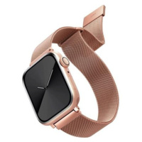 UNIQ Dante ocelový řemínek Apple Watch 41/40/38mm Rose růžově zlatý