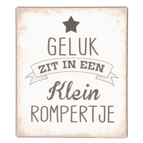 6Y3648NL Textová deska Černá 13*15 cm – 13x1x15 cm Clayre & Eef