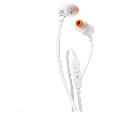 Sluchátka JBL T110 In-Ear Headset 3,5mm White (JBLT110WHT)