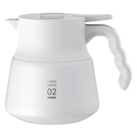 Hario Insulated Stainless Steel Server V60-02 PLUS, 600ml, bílá