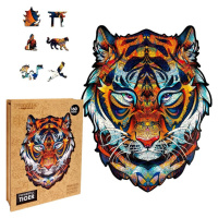 PUZZLER - Dřevěné Barevné Puzzle - Mocný Tygr