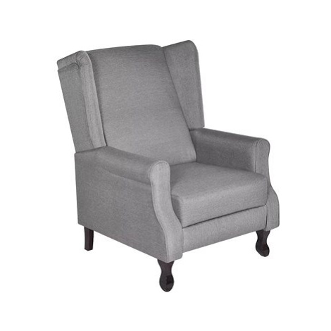 SHUMEE relaxační křeslo se stoličkou, samet, krémově bílé, 328071