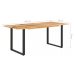 Jídelní stůl masivní dřevo / ocel Dekorhome 180x90x76 cm,Jídelní stůl masivní dřevo / ocel Dekor
