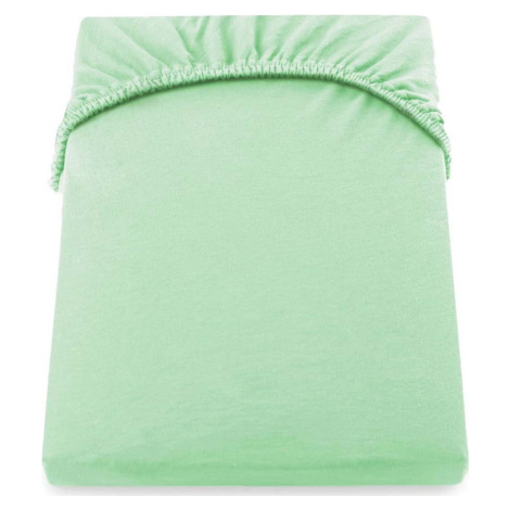 Světle zelené napínací prostěradlo jersey 90x200 cm Amber – DecoKing
