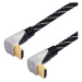 HDMI kabel MK Floria, 2.0, 1m, lomený 90°/90°