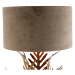 Vintage stolní lampa zlatá se sametovým odstínem taupe 35 cm - Botanica