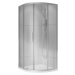 Kout sprchový Wecco SHINY 800×800 mm lesklý hliník/matné sklo R550