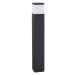 NOVA LUCE venkovní sloupkové svítidlo FERRON tmavě šedý hliník a čirý akrylový difuzor E27 1x12W