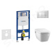 GEBERIT Duofix Modul pro závěsné WC s tlačítkem Sigma30, matný chrom/chrom + Tece One sprchovací
