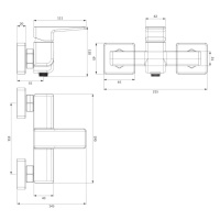 OMNIRES PARMA sprchová baterie chrom /CR/ PM7440CR