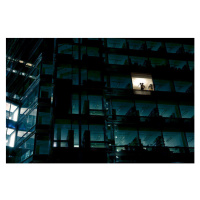 Fotografie Office building at night, man standing, Nick Dolding, 40 × 26.7 cm