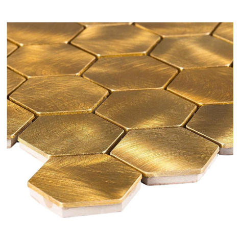 Mozaika gold hexagon 86542 30/30/0,8 EURO STONE