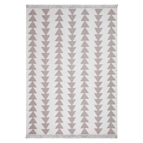 Bílo-béžový bavlněný koberec Oyo home Duo, 160 x 230 cm