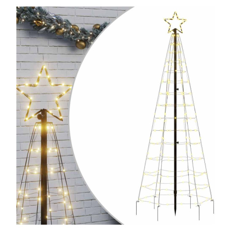 vidaXL LED vánoční stromek s hroty 220 teplých bílých LED 180 cm
