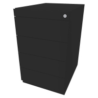 BISLEY Stacionární kontejner Note™, se 4 univerzálními zásuvkami, hloubka 565 mm, černá