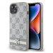 Pouzdro DKNY PU Leather Checkered Pattern and Stripe zadní kryt Apple iPhone 15 Beige