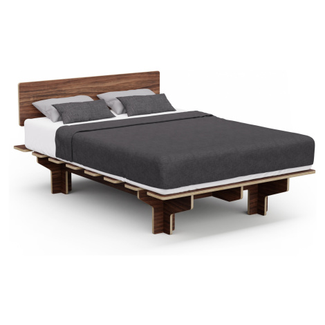 Blumfeldt NordicAura Double rám manželské postele, 140 cm x 200 cm, robustní, bez nářadí, eukaly