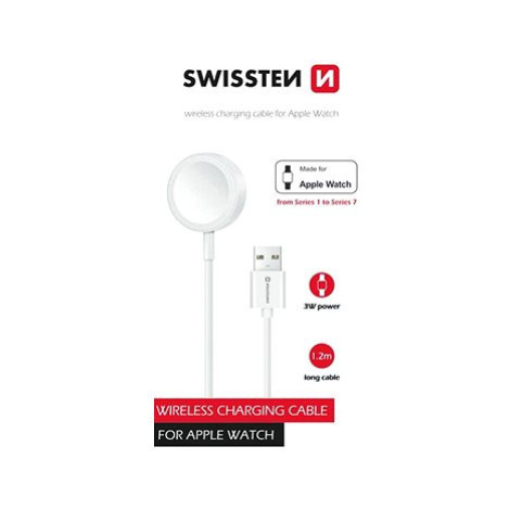 Swissten nabíjecí magnetický kabel pro Apple Watch, USB-A 1.2m