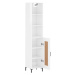 vidaXL Skříň highboard bílá s vysokým leskem 34,5x34x180 cm kompozit