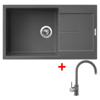 Sinks ULTIMA 860 XXL Titanium + Vitalia GR