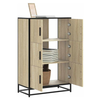 vidaXL Skříň highboard dub sonoma 68x35x106,5 cm kompozit a kov