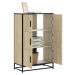 vidaXL Skříň highboard dub sonoma 68x35x106,5 cm kompozit a kov