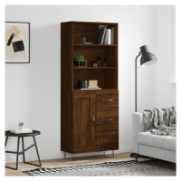 vidaXL Skříň highboard hnědý dub 69,5 x 34 x 180 cm kompozitní dřevo