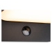 Venkovní nástěnné svítidlo černé vč. LED nastavitelné s pohybovým senzorem - Kamile
