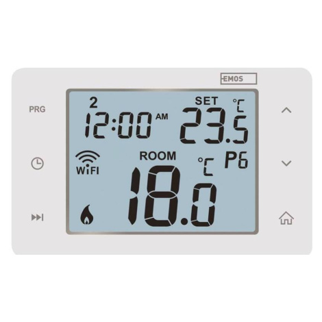 Digitální pokojový termostat EMOS GoSmart P56201 / Wi-Fi / 5 - 35 °C / bílá Varianta: ivi1