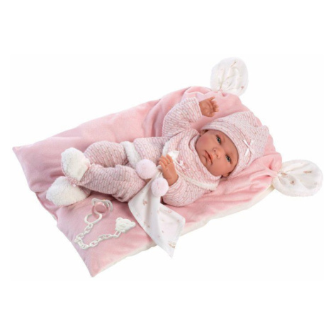 Llorens 73860 NEW BORN HOLČIČKA - realistická panenka miminko s celovinylovým tělem 40 cm