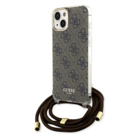 Pouzdro Guess IML 4G Printed Crossbody Apple iPhone 15 Brown