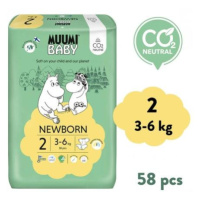 Muumi Baby 2 Newborn 3-6 kg (58 ks), eko plenky