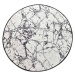 Černo-bílá koupelnová předložka Foutastic Marble Circle, ø 100 cm