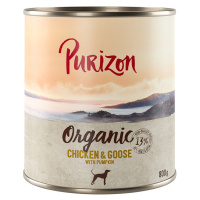 Purizon Organic / Adult, 24 x 400 / 800 g - 250 Kč SLEVA - kuřecí a husa s dýní (24 x 800 g)