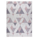 Dywany Łuszczów Kusový koberec Sion Sisal Triangles B3006A ecru/pink – na ven i na doma - 140x19