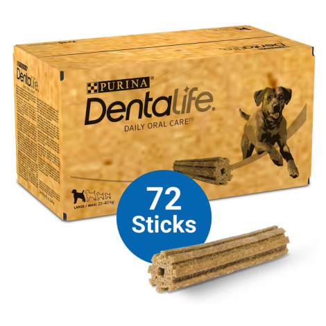 PURINA DENTALIFE pamlsky pro každodenní péči o zuby pro velké psy 2× 36 tyčinek