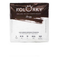 KOLORKY Deluxe Velvet noční kalhotkové plenky sleepy L (8-13 kg) 19 ks