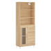 vidaXL Skříň highboard dub sonoma 69,5 x 34 x 180 cm kompozitní dřevo