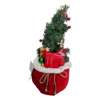 German Vánoční dekorace pytel se stromečkem a dárky / 70 cm / červená / zelená