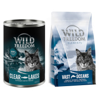Wild Freedom 12 x 400 g + granule 400 g za skvělou cenu - Clear Lakes - Pstruh a kuře + Adult 
