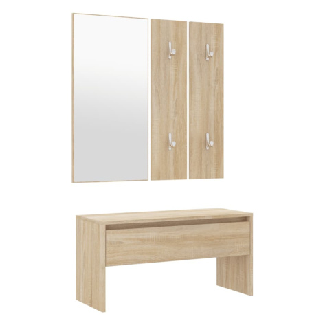 vidaXL Sada nábytku do předsíně dub sonoma kompozitní dřevo