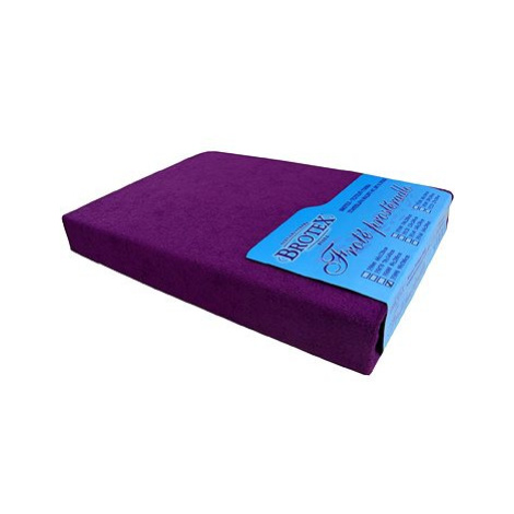 Brotex Froté prostěradlo 120 × 200 cm, tmavě fialové