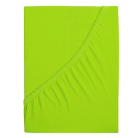 B.E.S. - Petrovice Prostěradlo JERSEY dětské - 70 × 140 cm, Svítivá zelená
