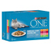 PURINA ONE Sterlised 8 x 85 g pro kočky - sterilizovaná kočka - kuřecí, hovězí, losos, krůta 8 x
