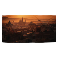 Sablio Ručník Barcelona Night Skyline - 70x140 cm